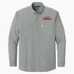 Omro School District Sideline Store <span class="pdp-name-mascot">OMRO FOXES</span> Carhartt Men's Force Sun Defender Long Sleeve Shirt Front Thumbnail