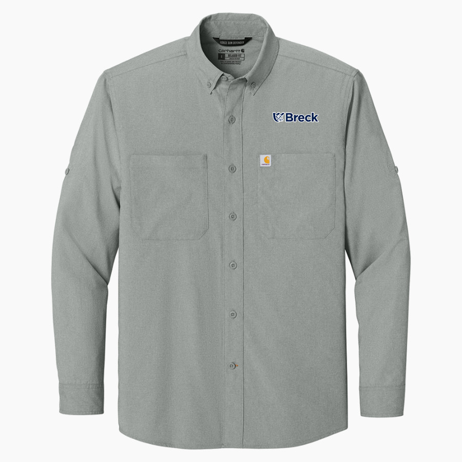 Breck Mustangs Carhartt Men's Force Sun Defender Long Sleeve Shirt