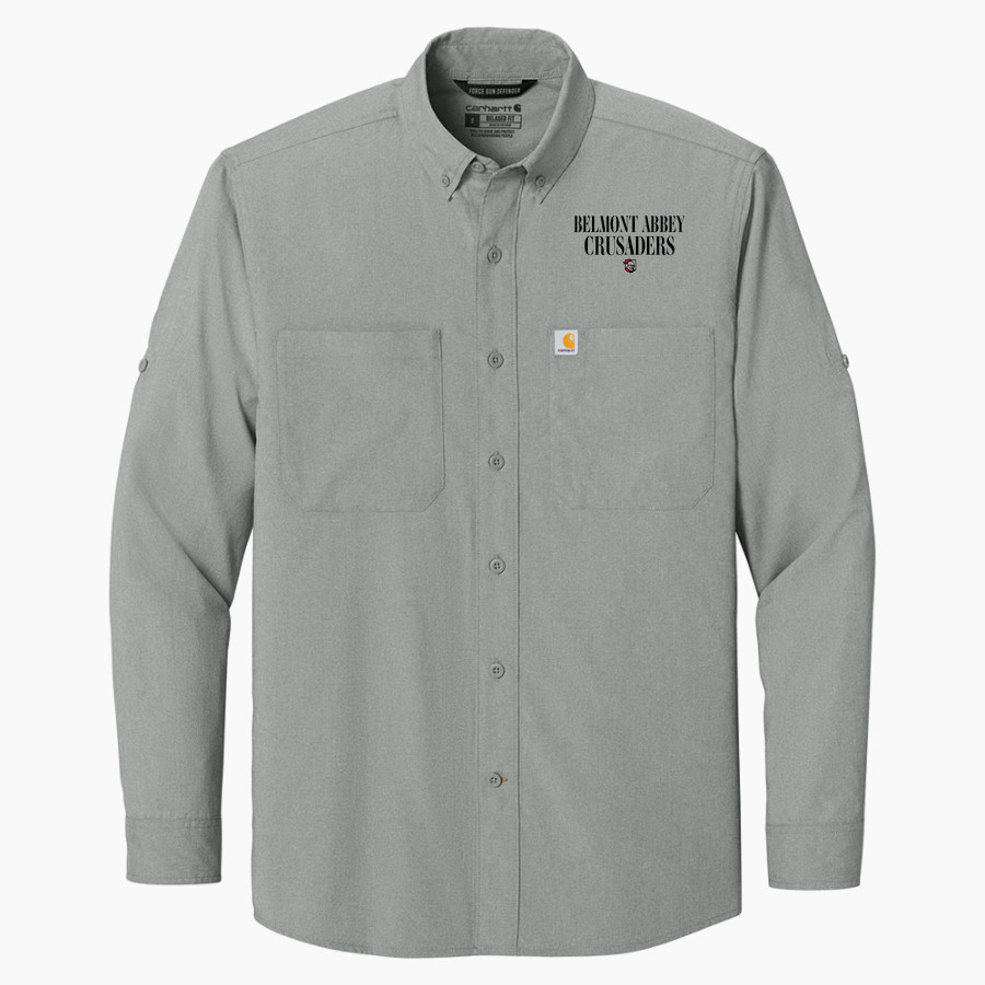 Belmont Abbey College The Official Store of the Crusaders Carhartt Men's Force Sun Defender Long Sleeve Shirt