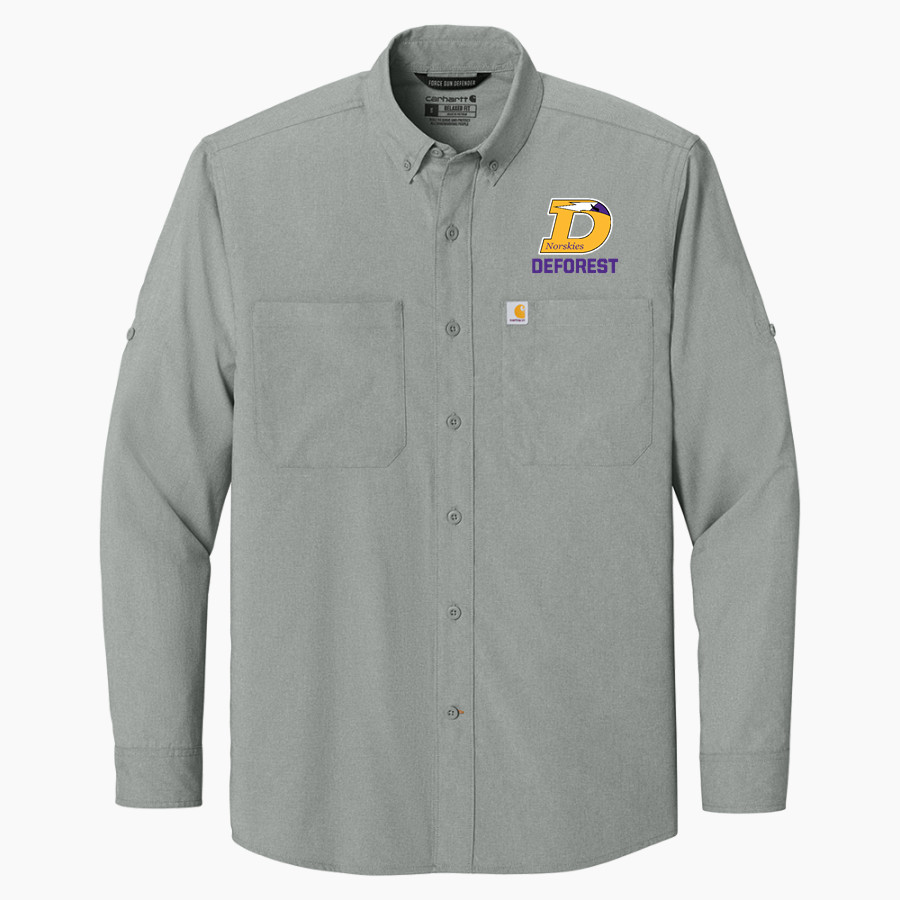 DEFOREST HIGH SCHOOL NORSKIES Carhartt Men's Force Sun Defender Long Sleeve Shirt