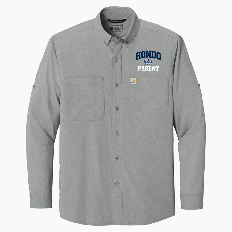 HONDO HIGH SCHOOL OWLS <span class="pdp-name-mascot">HONDO OWLS</span> Carhartt Men's Force Sun Defender Long Sleeve Shirt