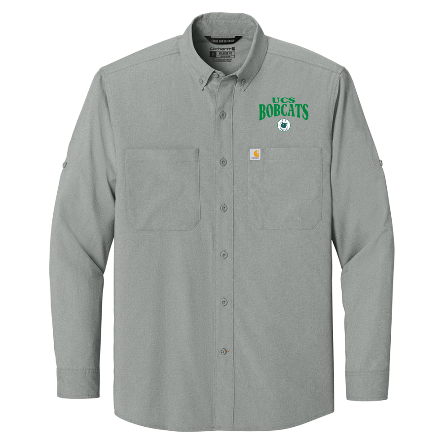 UCS Bobcats <span class="pdp-name-mascot">Underhill Central School Bobcats</span> Carhartt Men's Force Sun Defender Long Sleeve Shirt