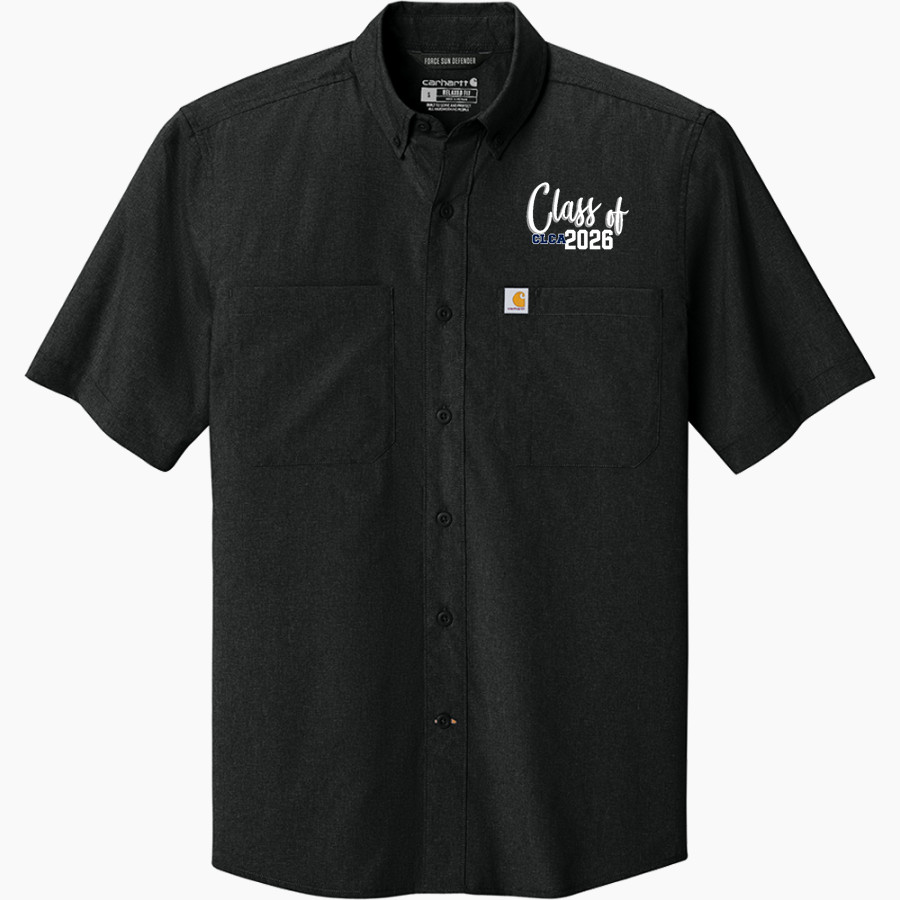 Crown of Life Knights <span class="pdp-name-mascot">Crown of Life Christian Academy Knights</span> Carhartt Men's Force Sun Defender Short Sleeve Shirt