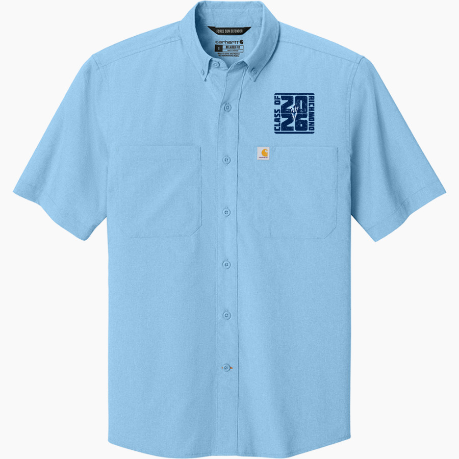 RICHMOND HIGH SCHOOL BLUE DEVILS <span class="pdp-name-mascot">RICHMOND BLUE DEVILS</span> Carhartt Men's Force Sun Defender Short Sleeve Shirt