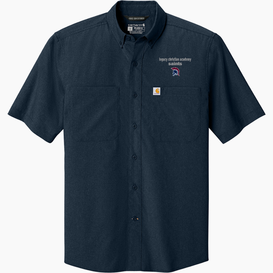 Legacy Christian Academy Saints Carhartt Men's Force Sun Defender Short Sleeve Shirt