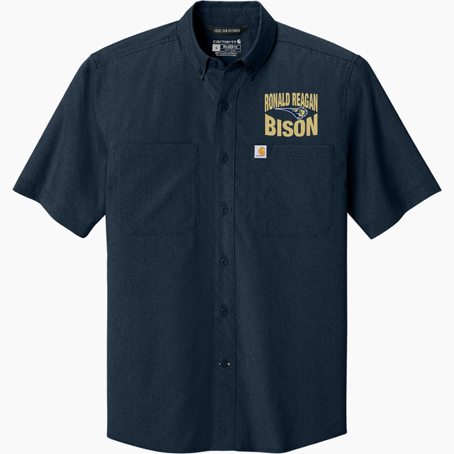 Ronald Reagan Bison <span class="pdp-name-mascot">Ronald Reagan Bison</span> Carhartt Men's Force Sun Defender Short Sleeve Shirt