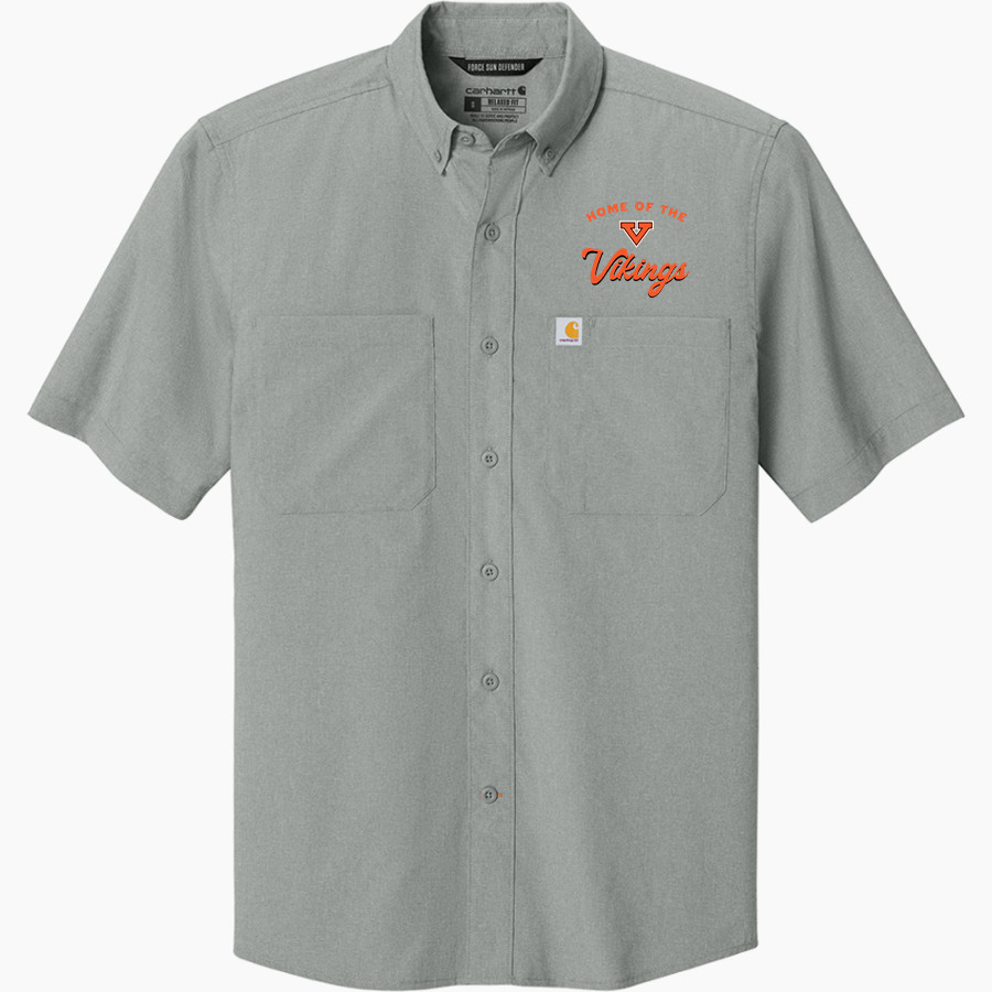 Frost Vikings Carhartt Men's Force Sun Defender Short Sleeve Shirt