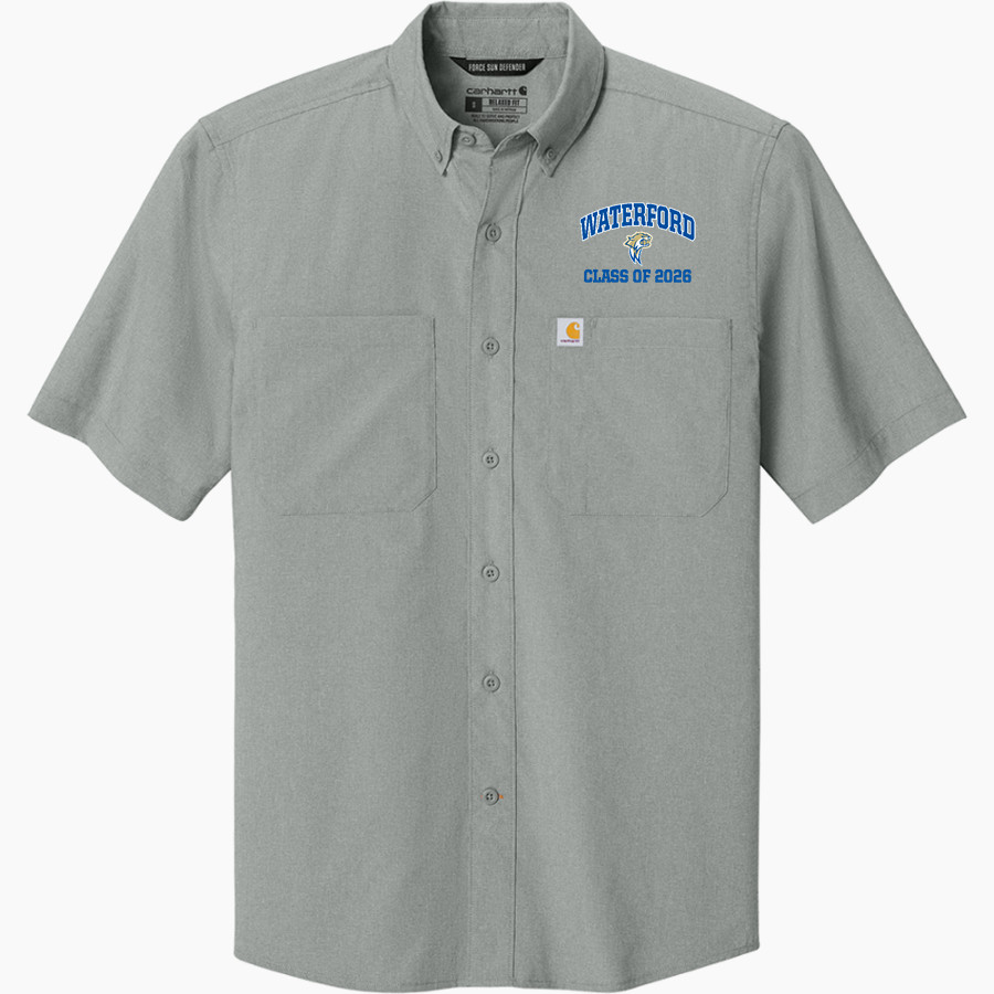 WATERFORD HIGH SCHOOL WILDCATS <span class="pdp-name-mascot">WATERFORD WILDCATS</span> Carhartt Men's Force Sun Defender Short Sleeve Shirt