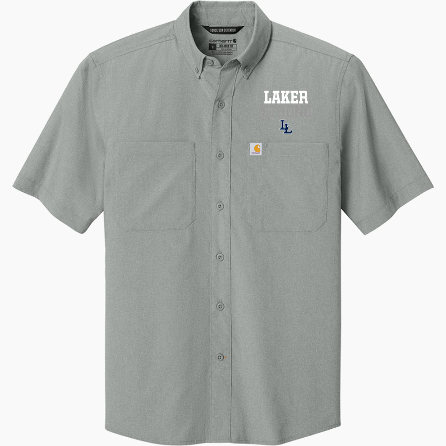 La Lumiere School Lakers Online Store <span class="pdp-name-mascot">La Lumiere Lakers</span> Carhartt Men's Force Sun Defender Short Sleeve Shirt