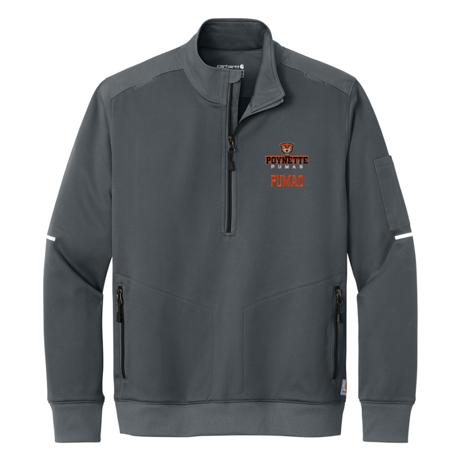 POYNETTE HIGH SCHOOL PUMAS <span class="pdp-name-mascot">POYNETTE PUMAS</span> Carhartt Men's FLD & RSCU 1/2-Zip Mid-Layer