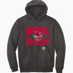 ONEONTA RED DRAGONS Carhartt Men's Midweight Hooded Sweatshirt Front Thumbnail