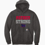 Bob Jones Patriots Carhartt Men's Midweight Hooded Sweatshirt Front Thumbnail