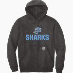 St. James Sharks <span class="pdp-name-mascot">St. James Sharks</span> Carhartt Men's Midweight Hooded Sweatshirt Front Thumbnail