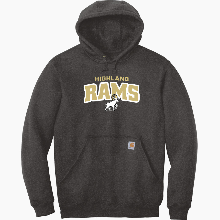 HIGHLAND HIGH SCHOOL RAMS <span class="pdp-name-mascot">HIGHLAND RAMS</span> Carhartt Men's Midweight Hooded Sweatshirt