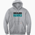 Highland Hawks <span class="pdp-name-mascot">Highland Hawks</span> Carhartt Men's Midweight Hooded Sweatshirt Front Thumbnail