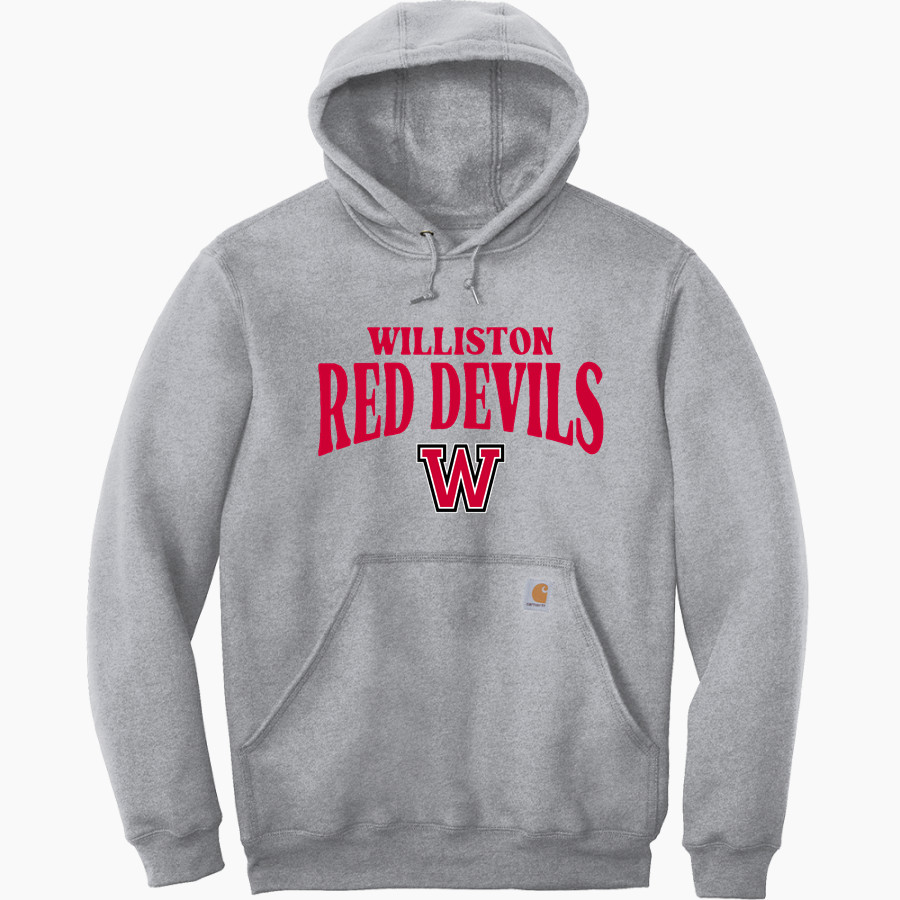WILLISTON HIGH SCHOOL RED DEVILS Carhartt Men's Midweight Hooded Sweatshirt