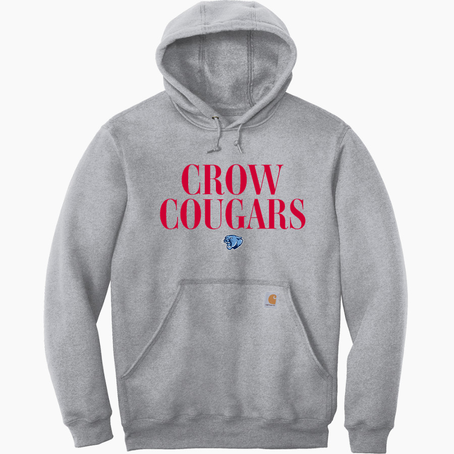 CROW HIGH SCHOOL Cougars Online Store <span class="pdp-name-mascot">CROW COUGARS</span> Carhartt Men's Midweight Hooded Sweatshirt