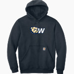 Wingate University Bulldogs <span class="pdp-name-mascot">Wingate Bulldogs</span> Carhartt Men's Midweight Hooded Sweatshirt Front Thumbnail