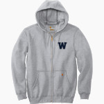 Woodland Wildcats Carhartt Men's Midweight Hooded Zip-Front Sweatshirt Front Thumbnail