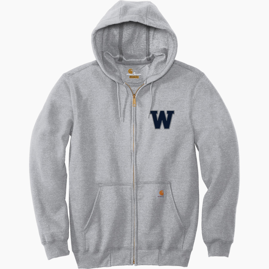 Woodland Wildcats Carhartt Men's Midweight Hooded Zip-Front Sweatshirt