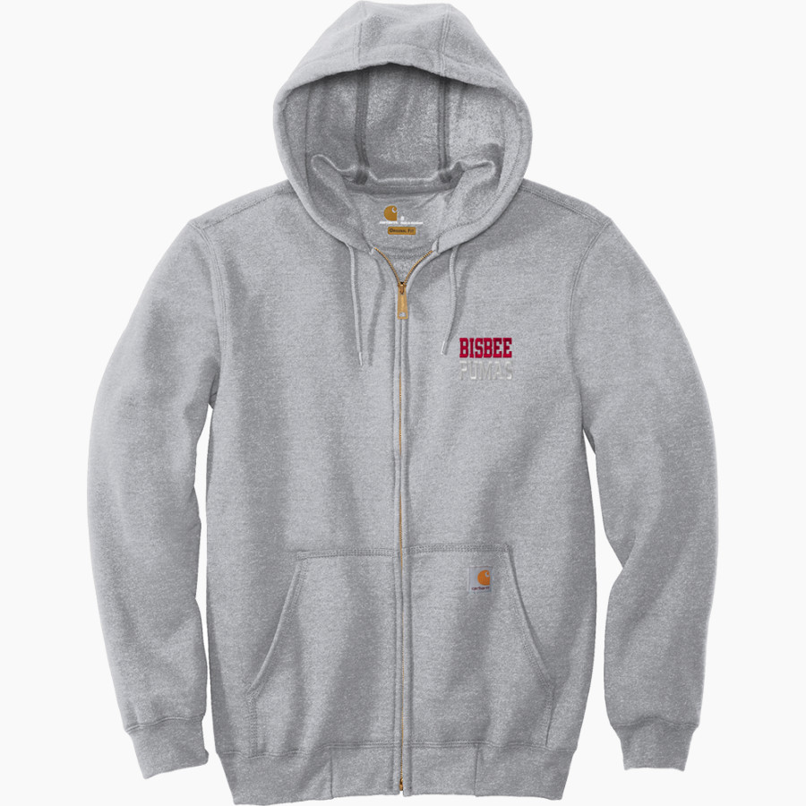 Bisbee Pumas <span class="pdp-name-mascot">Bisbee Pumas</span> Carhartt Men's Midweight Hooded Zip-Front Sweatshirt