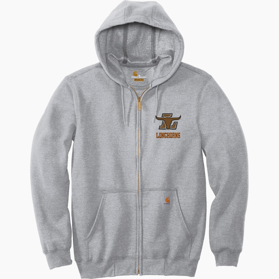 Sycamore Longhorns Carhartt Men's Midweight Hooded Zip-Front Sweatshirt