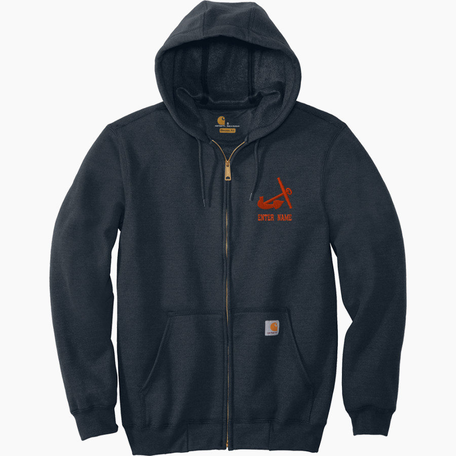 Hope College Online Athletics Store <span class="pdp-name-mascot">Hope Flying Dutch</span> Carhartt Men's Midweight Hooded Zip-Front Sweatshirt