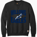 WILLOWS ACADEMY Eagles <span class="pdp-name-mascot">Willows Eagles</span> Carhartt Men's Midweight Crewneck Sweatshirt Front Thumbnail