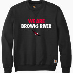Browns River Falcons Carhartt Men's Midweight Crewneck Sweatshirt Front Thumbnail