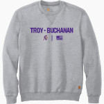 TROY-BUCHANAN HIGH SCHOOL TROJANS <span class="pdp-name-mascot">TROY - BUCHANAN TROJANS</span> Carhartt Men's Midweight Crewneck Sweatshirt Front Thumbnail