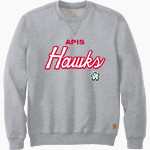 APIS Hawks <span class="pdp-name-mascot">Asia Pacific International GreenHawks</span> Carhartt Men's Midweight Crewneck Sweatshirt Front Thumbnail