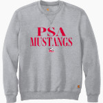 PSA Mustangs official sideline store <span class="pdp-name-mascot">PUTNAM SCIENCE ACADEMY Mustangs</span> Carhartt Men's Midweight Crewneck Sweatshirt Front Thumbnail