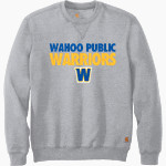 WAHOO PUBLIC HIGH SCHOOL WARRIORS <span class="pdp-name-mascot">WAHOO PUBLIC WARRIORS</span> Carhartt Men's Midweight Crewneck Sweatshirt Front Thumbnail