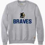 Grant County Braves The Official Online Store <span class="pdp-name-mascot">Grant County Braves</span> Carhartt Men's Midweight Crewneck Sweatshirt Front Thumbnail