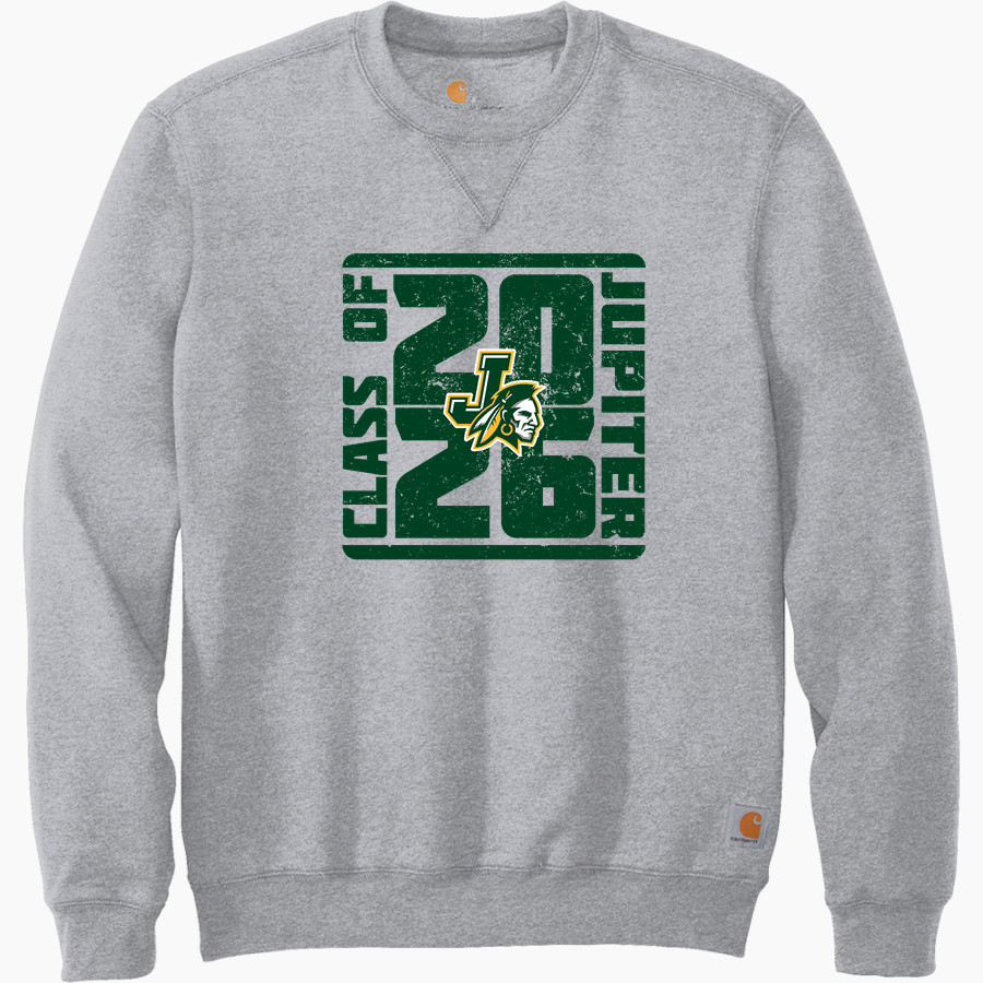 JUPITER HIGH SCHOOL WARRIORS <span class="pdp-name-mascot">JUPITER WARRIORS</span> Carhartt Men's Midweight Crewneck Sweatshirt