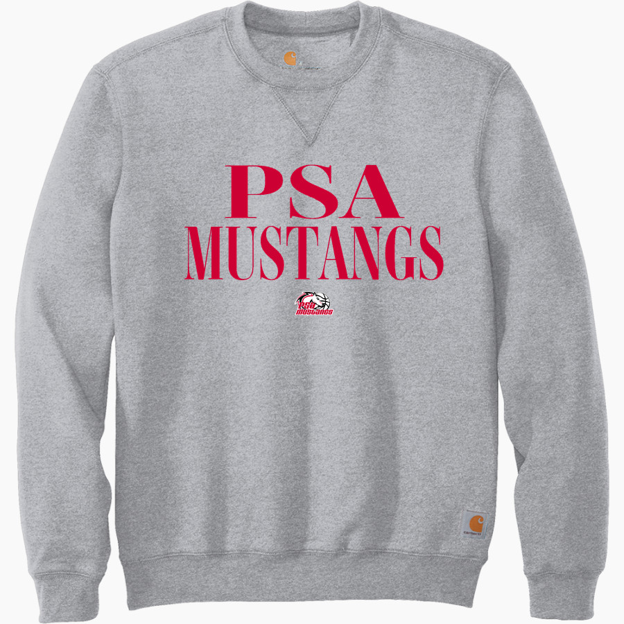 PSA Mustangs official sideline store <span class="pdp-name-mascot">PUTNAM SCIENCE ACADEMY Mustangs</span> Carhartt Men's Midweight Crewneck Sweatshirt