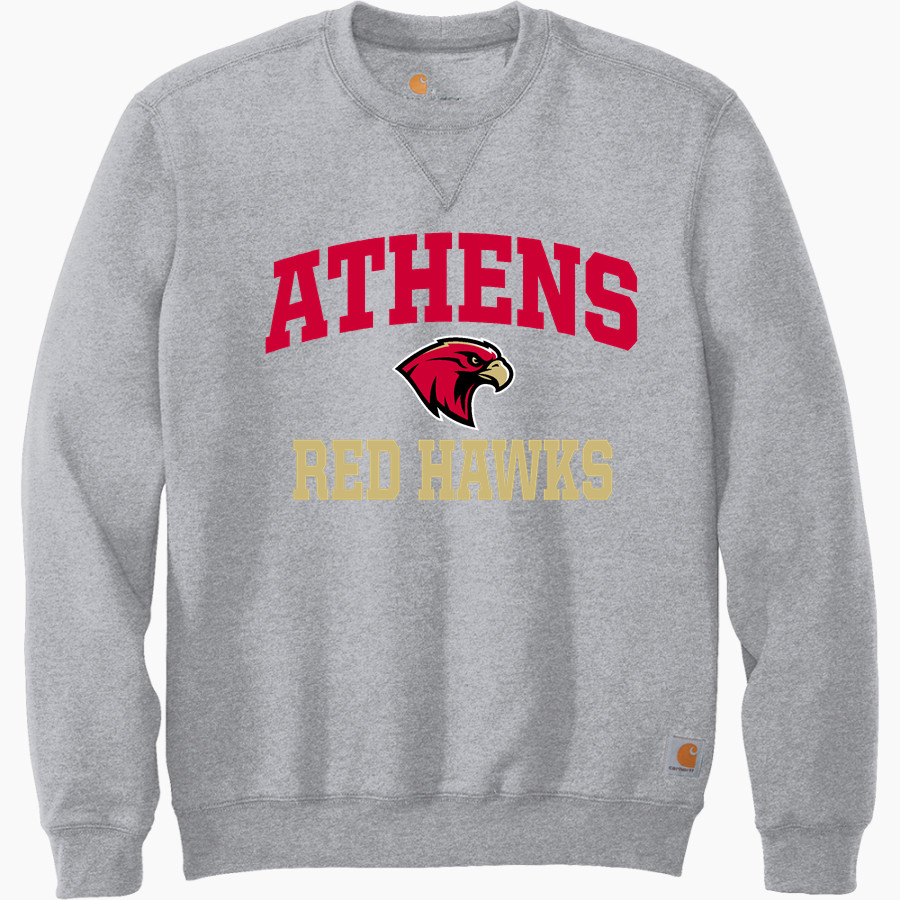 ATHENS HIGH SCHOOL RED HAWKS <span class="pdp-name-mascot">ATHENS RED HAWKS</span> Carhartt Men's Midweight Crewneck Sweatshirt