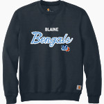 Blaine Bengals <span class="pdp-name-mascot">Blaine Bengals</span> Carhartt Men's Midweight Crewneck Sweatshirt Front Thumbnail