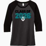 ST. JOHN PAUL II LIONS <span class="pdp-name-mascot">JP2 Lions</span> District Women's Perfect Tri 3/4-Sleeve Raglan Front Thumbnail