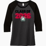 APIS Hawks <span class="pdp-name-mascot">Asia Pacific International GreenHawks</span> District Women's Perfect Tri 3/4-Sleeve Raglan Front Thumbnail