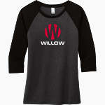 Willow TV Willow TV District Women's Perfect Tri 3/4-Sleeve Raglan Front Thumbnail