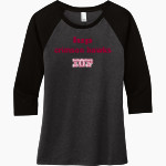 Indiana University of Pennsylvania <span class="pdp-name-mascot">Indiana University Of PA Hawks</span> District Women's Perfect Tri 3/4-Sleeve Raglan Front Thumbnail