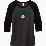 LEGACY CHRISTIAN WARRIORS District Women's Perfect Tri 3/4-Sleeve Raglan Front Thumbnail