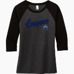 College Prep Cougars <span class="pdp-name-mascot">College Prep Cougars</span> District Women's Perfect Tri 3/4-Sleeve Raglan Front Thumbnail