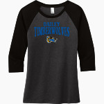 DAILEY Timberwolves District Women's Perfect Tri 3/4-Sleeve Raglan Front Thumbnail