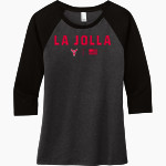 La Jolla Vikings District Women's Perfect Tri 3/4-Sleeve Raglan Front Thumbnail