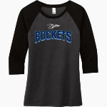 New Hope Lutheran Rockets <span class="pdp-name-mascot">New Hope Lutheran Church, Academy, & Preschool Rockets</span> District Women's Perfect Tri 3/4-Sleeve Raglan Front Thumbnail