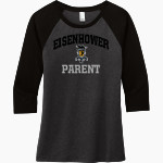 EISENHOWER HIGH SCHOOL PANTHERS <span class="pdp-name-mascot">EISENHOWER PANTHERS</span> District Women's Perfect Tri 3/4-Sleeve Raglan Front Thumbnail