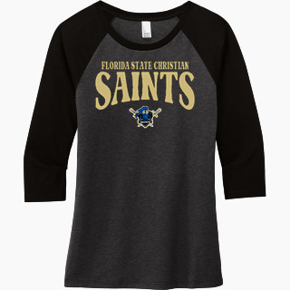 District Women's Perfect Tri 3/4-Sleeve Raglan