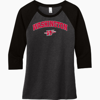 District Women's Perfect Tri 3/4-Sleeve Raglan